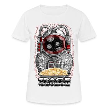 Space crunch astronaut - Women's Breathable T-Shirt - white - Front - AI Model Female 172 dark (172cm)