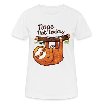 NOPE NO TODAY ! - T-shirt respirant Femme - blanc - Devant - AI Model Female 172 dark (172cm)