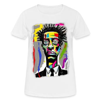 Lebendiges Stadtporträt - Frauen T-Shirt atmungsaktiv - Weiß - Vorne - AI Model Female 172 dark (172cm)
