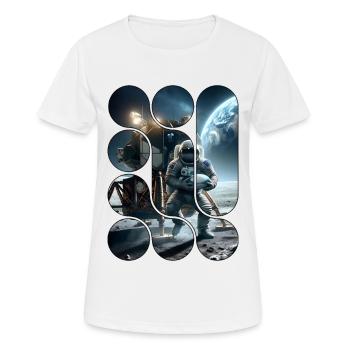 Return to the Moon - Women's Breathable T-Shirt - white - Front - AI Model Female 172 dark (172cm)