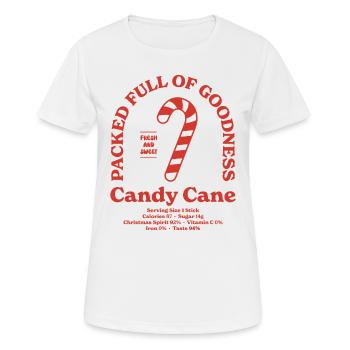 Zuckerstange Nährwert - Frauen T-Shirt atmungsaktiv - Weiß - Vorne - AI Model Female 172 dark (172cm)