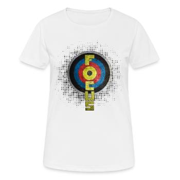 tir à l'arc - T-shirt respirant Femme - blanc - Devant - AI Model Female 172 dark (172cm)