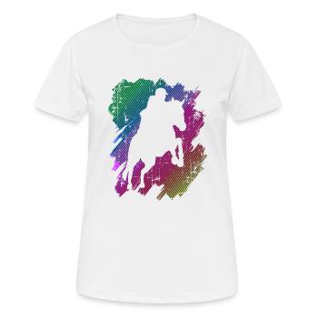 Ferme équestre poney Reterin - T-shirt respirant Femme - blanc - Devant - AI Model Female 172 dark (172cm)