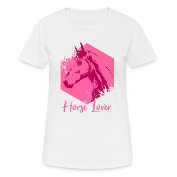 Pferd Pony Reiten Pferdesport Geschenk - Frauen T-Shirt atmungsaktiv - Weiß - Vorne - AI Model Female 172 dark (172cm)