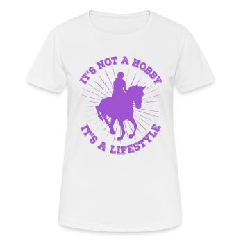 Cheval - T-shirt respirant Femme - blanc - Devant - AI Model Female 172 dark (172cm)