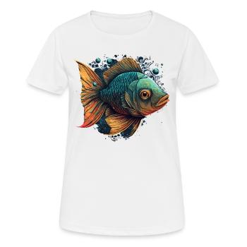 tierfreund - Frauen T-Shirt atmungsaktiv - Weiß - Vorne - AI Model Female 172 dark (172cm)