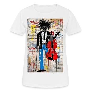 « création de la Symphonie urbaine » - T-shirt respirant Femme - blanc - Devant - AI Model Female 172 dark (172cm)