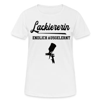 Lackiererin Ausbildung Bestanden Azubine Lehre - Frauen T-Shirt atmungsaktiv - Weiß - Vorne - AI Model Female 172 dark (172cm)