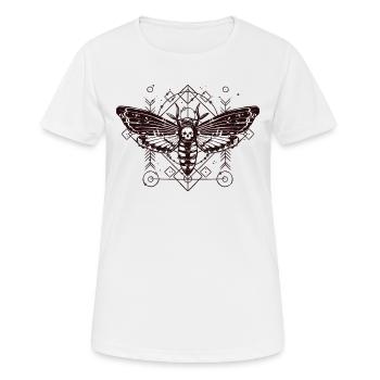 Motte Skull Schaedel Insekt Tattoo Schmetterling B - Frauen T-Shirt atmungsaktiv - Weiß - Vorne - AI Model Female 172 dark (172cm)