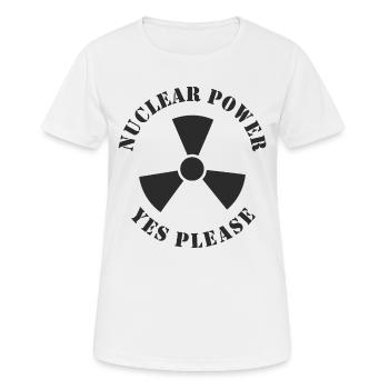 L’énergie nucléaire, oui s’il vous plaît, l’énergie nucléaire - T-shirt respirant Femme - blanc - Devant - AI Model Female 172 dark (172cm)