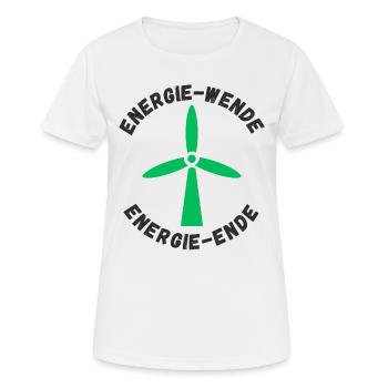 Energiewende Energieende - Frauen T-Shirt atmungsaktiv - Weiß - Vorne - AI Model Female 172 dark (172cm)