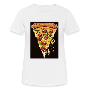 8-Bit Pizza, Pixel Art - Women's Breathable T-Shirt - white - Front - AI Model Female 172 dark (172cm)