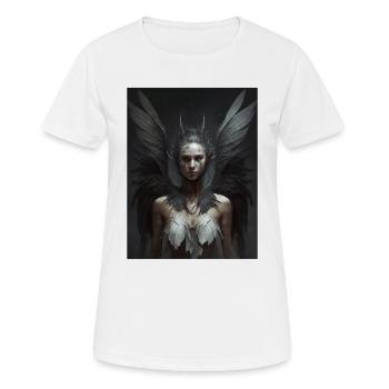 Ange gothique sombre - T-shirt respirant Femme - blanc - Devant - AI Model Female 172 dark (172cm)