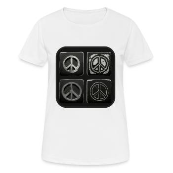 Place du symbole de la paix - T-shirt respirant Femme - blanc - Devant - AI Model Female 172 dark (172cm)