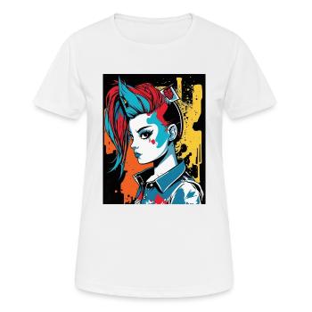 Fille rebelle - T-shirt respirant Femme - blanc - Devant - AI Model Female 172 dark (172cm)