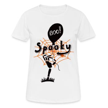 Gespenstisches T-Shirt - Frauen T-Shirt atmungsaktiv - Weiß - Vorne - AI Model Female 172 dark (172cm)