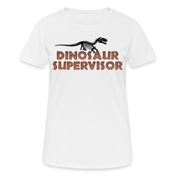 Dinosaur Supervisor - Women's Breathable T-Shirt - white - Front - AI Model Female 172 dark (172cm)