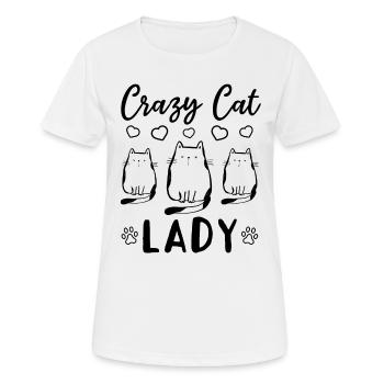 Cat Mama Cute Cat Lover - Cat Owner Crazy Cat Lady - Frauen T-Shirt atmungsaktiv - Weiß - Vorne - AI Model Female 172 dark (172cm)