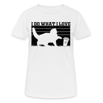 Amoureux des chats Propriétaire de chat Drôle de chat - T-shirt respirant Femme - blanc - Devant - AI Model Female 172 dark (172cm)