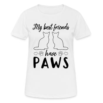 Propriétaire de chat - Mignon amoureux des chats - T-shirt respirant Femme - blanc - Devant - AI Model Female 172 dark (172cm)