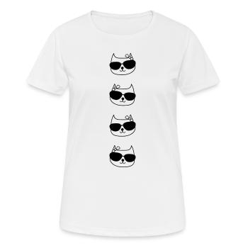 Cat Head Cute Cat Lover - Funny Cat - Women's Breathable T-Shirt - white - Front - AI Model Female 172 dark (172cm)