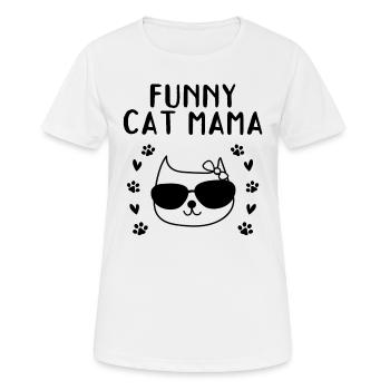 Katzenmama Katzenbesitzerin Katzenliebhaberin Katz - Frauen T-Shirt atmungsaktiv - Weiß - Vorne - AI Model Female 172 dark (172cm)