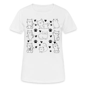 Cats Cute Cat Lovers Many Cats I Ni - Women's Breathable T-Shirt - white - Front - AI Model Female 172 dark (172cm)