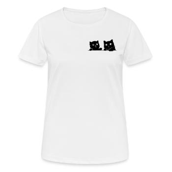 Amoureux des chats Bébé Amoureux des chats I Mignon K - T-shirt respirant Femme - blanc - Devant - AI Model Female 172 dark (172cm)