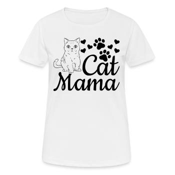 Katze Mama Niedliche Katze Mama Katzenliebhaber - - Frauen T-Shirt atmungsaktiv - Weiß - Vorne - AI Model Female 172 dark (172cm)