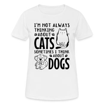 Amoureux des chats Propriétaires de chiens Propriétaires de chats Hundeli - T-shirt respirant Femme - blanc - Devant - AI Model Female 172 dark (172cm)