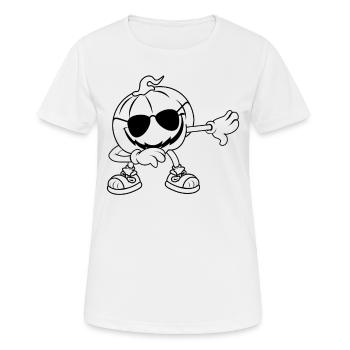Citrouille d’Halloween avec lunettes de soleil Drôle Bonjour - T-shirt respirant Femme - blanc - Devant - AI Model Female 172 dark (172cm)