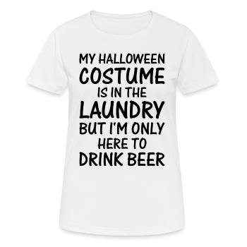 Mon costume d’Halloween est dans la lessive, mais je - T-shirt respirant Femme - blanc - Devant - AI Model Female 172 dark (172cm)