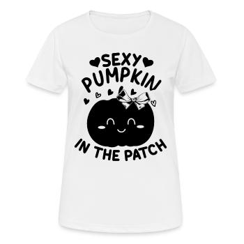 Sexy Pumpkin in Patch I Halloween Party Sexy Pumpkin - Women's Breathable T-Shirt - white - Front - AI Model Female 172 dark (172cm)