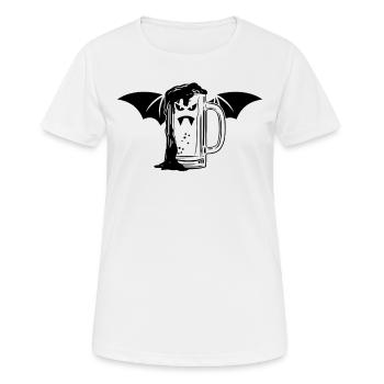 Halloween Vampire Party I Vampire Beer Bat Bi - Women's Breathable T-Shirt - white - Front - AI Model Female 172 dark (172cm)