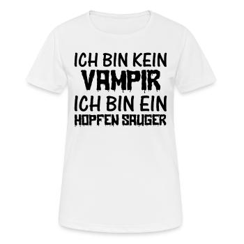 Halloween - Ich bin kein Vampir Ich bin ein Hopfen - Frauen T-Shirt atmungsaktiv - Weiß - Vorne - AI Model Female 172 dark (172cm)