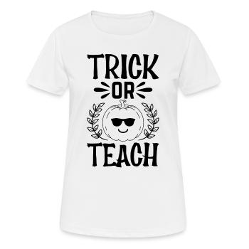 Pumpkin Trick Or Teach School Teacher Halloween - Frauen T-Shirt atmungsaktiv - Weiß - Vorne - AI Model Female 172 dark (172cm)