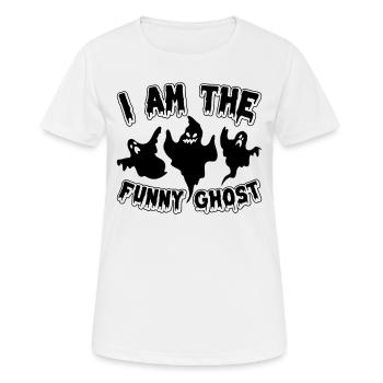 Halloween Je Suis Le Drôle fantôme I Drôle Halloween - T-shirt respirant Femme - blanc - Devant - AI Model Female 172 dark (172cm)