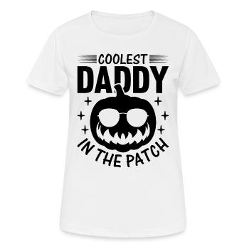 Halloween Coolest Daddy in the Patch I Pumpkin Dad - Frauen T-Shirt atmungsaktiv - Weiß - Vorne - AI Model Female 172 dark (172cm)