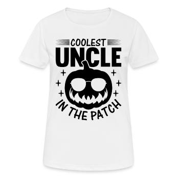 Halloween Coolest Oncle dans le Patch I Funny Pumpk - T-shirt respirant Femme - blanc - Devant - AI Model Female 172 dark (172cm)