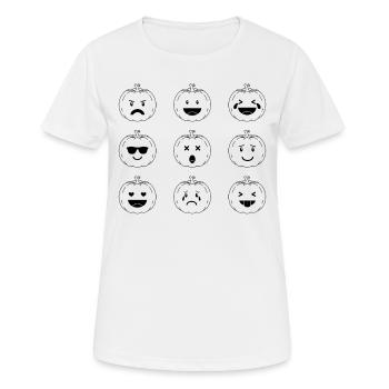 Halloween Pumpkin Funny Halloween Pumpkins - Frauen T-Shirt atmungsaktiv - Weiß - Vorne - AI Model Female 172 dark (172cm)
