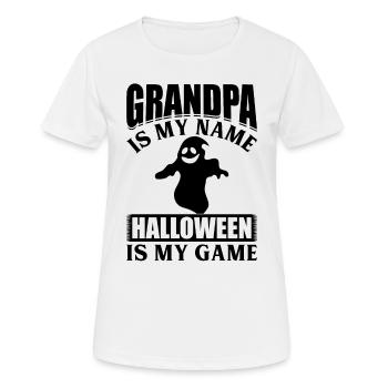 Halloween Grandpa is my Name Halloween is my Game - Frauen T-Shirt atmungsaktiv - Weiß - Vorne - AI Model Female 172 dark (172cm)