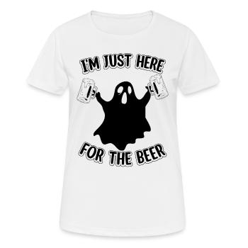 Fête d’Halloween Je suis juste ici pour la relique de la bière - T-shirt respirant Femme - blanc - Devant - AI Model Female 172 dark (172cm)