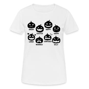 Funny Halloween Pumpkin Party I Funny Halloween Pu - Women's Breathable T-Shirt - white - Front - AI Model Female 172 dark (172cm)