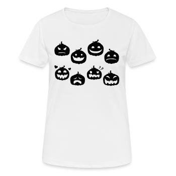Funny Halloween Pumpkins Halloween Party Halloween - Women's Breathable T-Shirt - white - Front - AI Model Female 172 dark (172cm)
