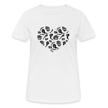 Halloween Heart Halloween Pumpkins Halloween Ghost - Women's Breathable T-Shirt - white - Front - AI Model Female 172 dark (172cm)