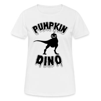 Halloween Pumpkin Dino I Funny Pumpkin Dinosaur - Women's Breathable T-Shirt - white - Front - AI Model Female 172 dark (172cm)