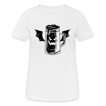 Halloween Beer Vampire I Funny Beer Vampire - Women's Breathable T-Shirt - white - Front - AI Model Female 172 dark (172cm)