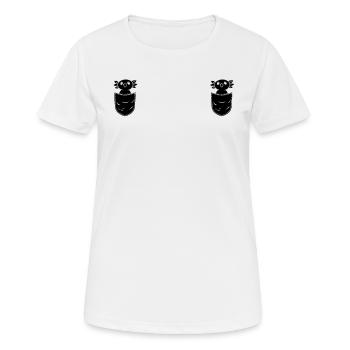 Axolotl Chest Pocket Funny Axolotl Cute Axolotl - Women's Breathable T-Shirt - white - Front - AI Model Female 172 dark (172cm)
