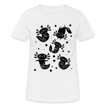 Axolotl Many Axolotls Kawaii Axolotls - Women's Breathable T-Shirt - white - Front - AI Model Female 172 dark (172cm)