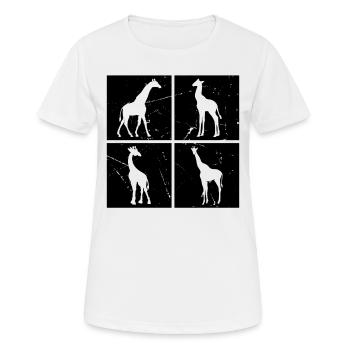 Amoureux des girafes Mignons Girafes Zoo Animaux Girafes - T-shirt respirant Femme - blanc - Devant - AI Model Female 172 dark (172cm)